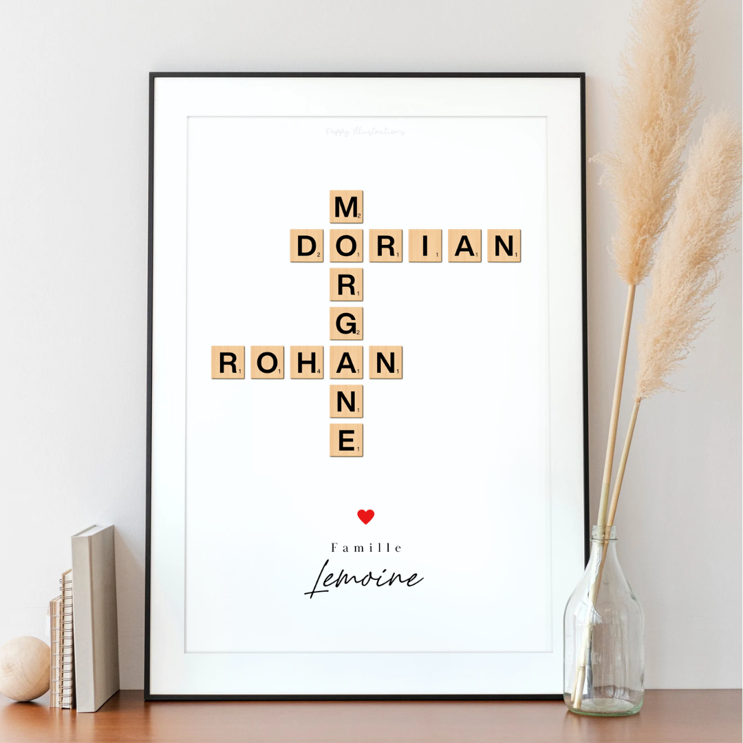 Illustration personnalisée - Scrabble