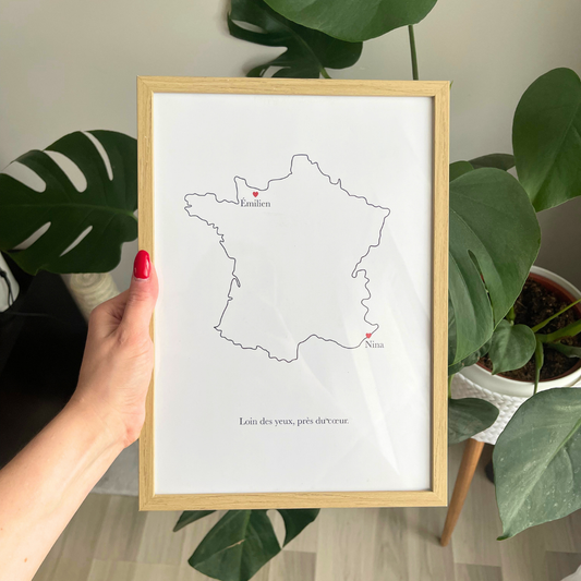 Illustration personnalisée - Loin des yeux, près du coeur