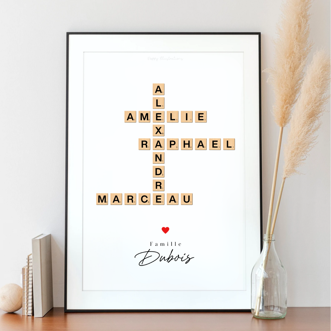 Illustration personnalisée - Scrabble