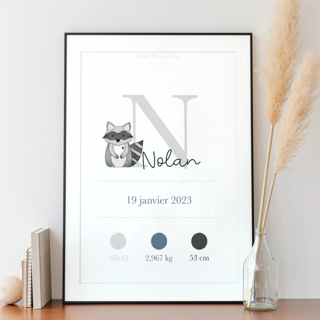 Illustration personnalisée - Naissance