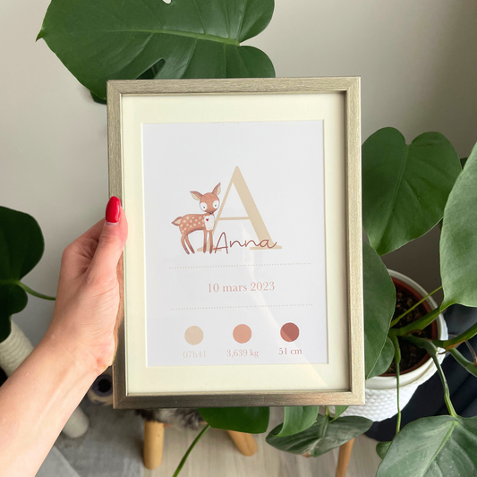 Illustration personnalisée - Naissance