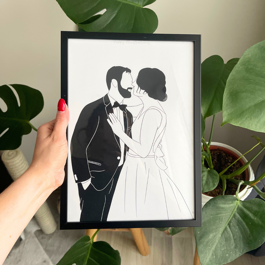 Illustration personnalisée - Noir & Blanc