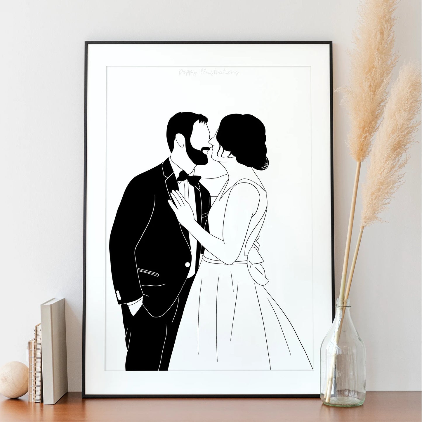 Illustration personnalisée - Noir & Blanc