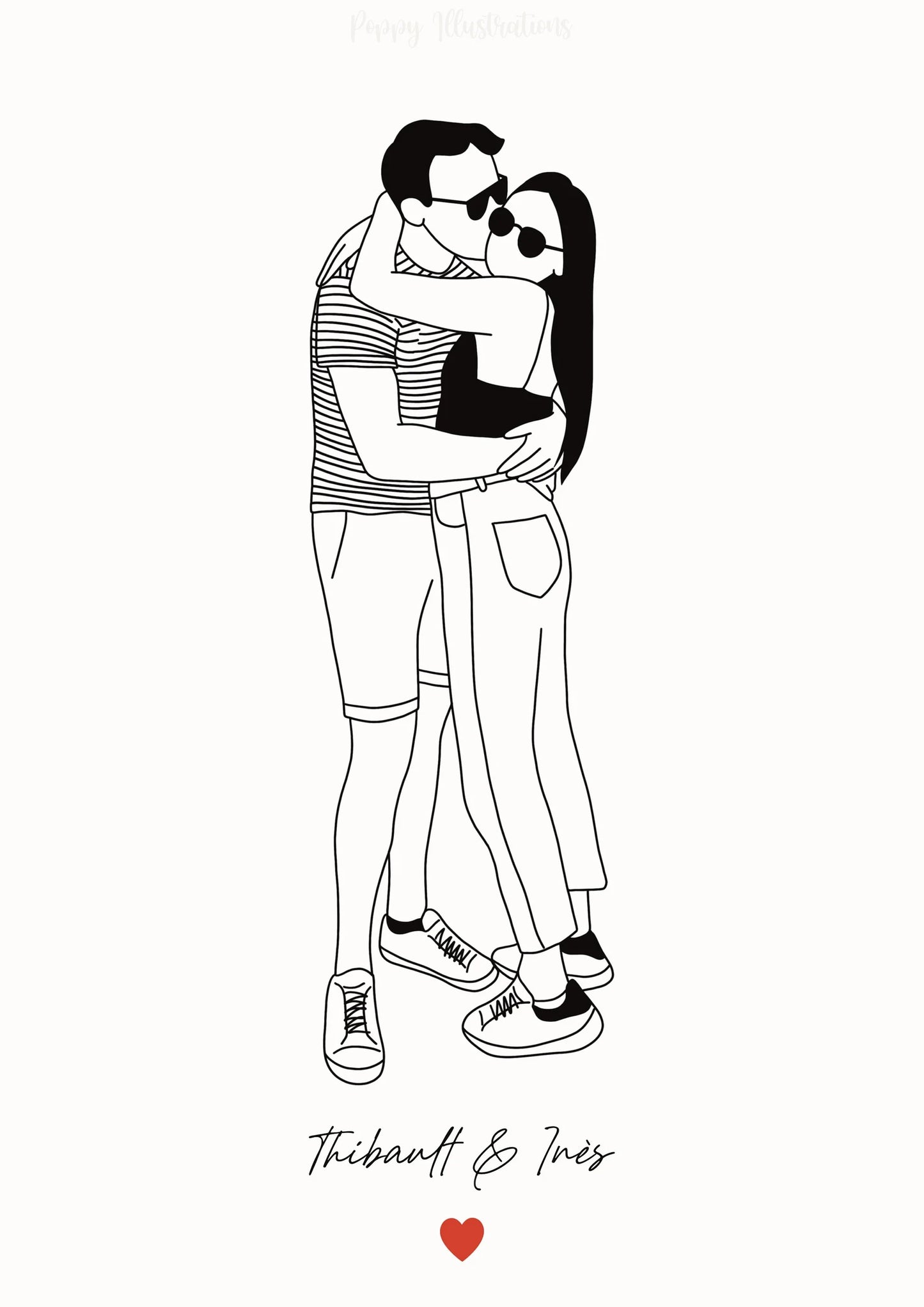 Illustration personnalisée - Noir & Blanc