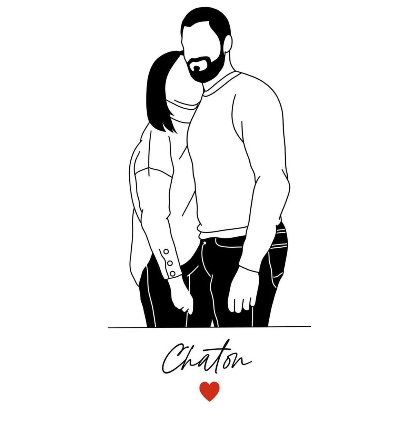 Illustration personnalisée - Noir & Blanc