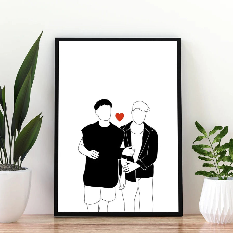 Illustration personnalisée - Noir & Blanc
