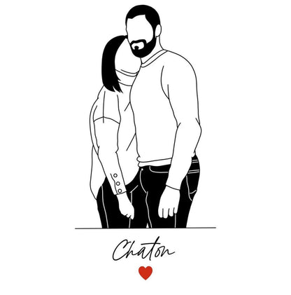 Illustration personnalisée - Noir & Blanc