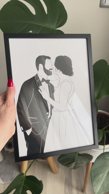 Illustration personnalisée - Noir & Blanc